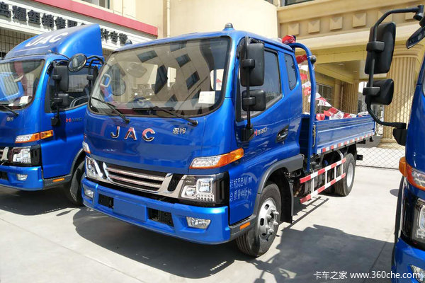 江淮 骏铃V6 143马力 3.85米排半栏板轻卡(HFC1043P91K1C2V)