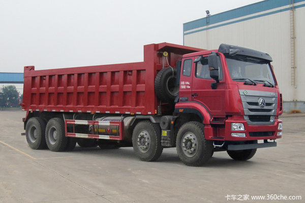 中国重汽 豪瀚J7G重卡 430马力 8X4 6.8米LNG自卸车(ZZ3315V3266E1L)