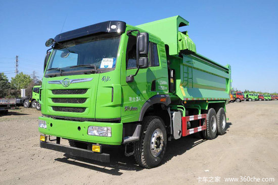 青岛解放天v重卡350马力6x456米自卸车ca3251p2k2l3t1e5a801