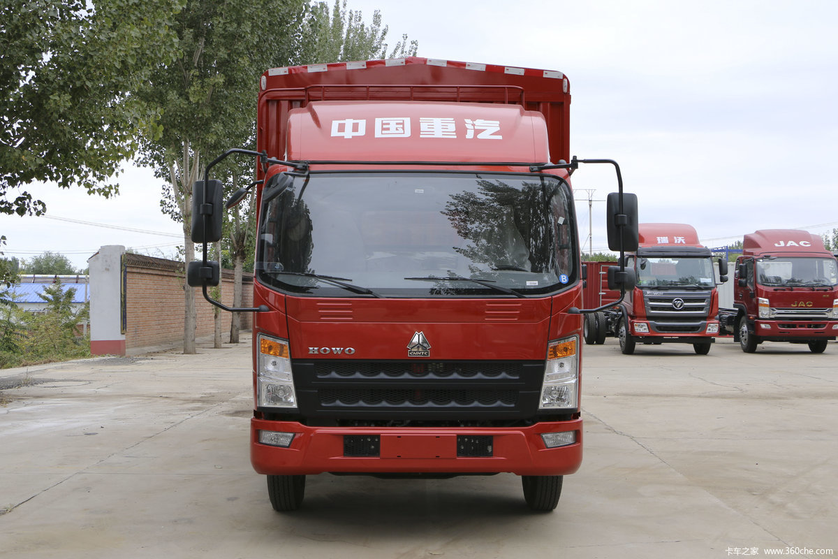 中国重汽HOWO 统帅 物流版 160马力 4.85米排半仓栅式载货车