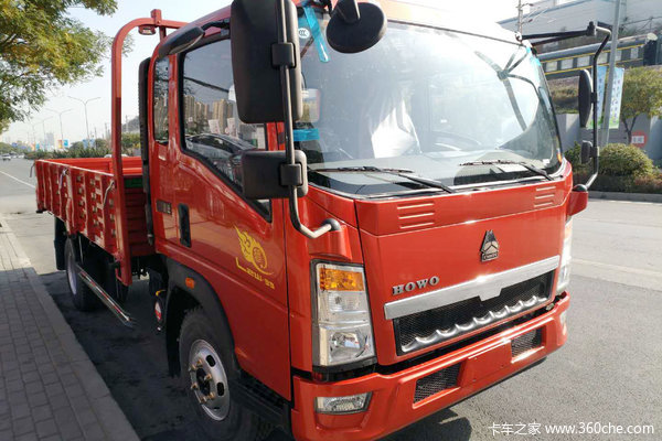 中国重汽HOWO 悍将 170马力 3.85米排半栏板轻卡(ZZ1047G3315E145)