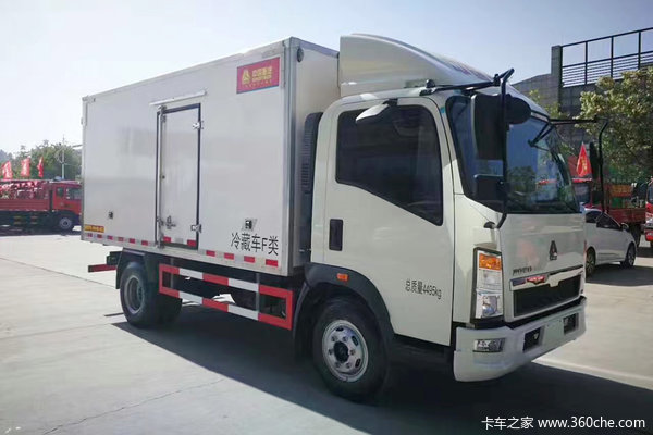中国重汽HOWO 悍将 95马力 4X2冷藏车(ZZ5047XLCF3315E145)