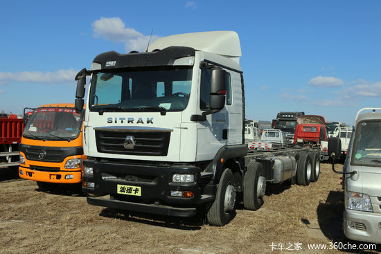 中国重汽 汕德卡SITRAK C5H重卡 340马力 8X4 8.6米栏板载货车底盘(ZZ1316N466GE1)