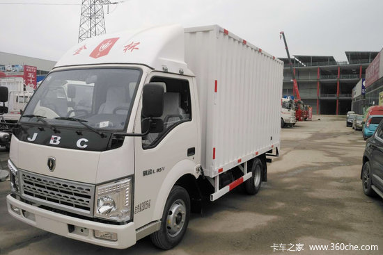 金杯 骐运l28 87马力 3.295米排半厢式轻卡(气刹)(sy5045xxyhl-lv)