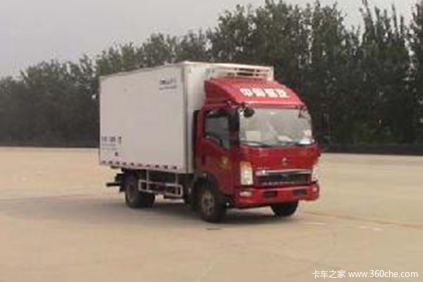 中国重汽HOWO 悍将 160马力 4X2 5.05米冷藏车(ZZ5127XLCH4515F1)