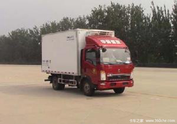 中国重汽HOWO 悍将 160马力 4X2 5.05米冷藏车