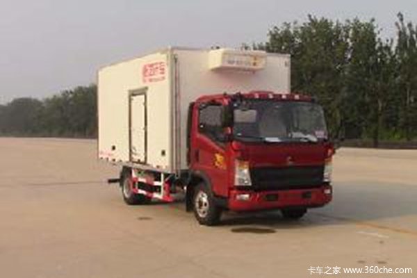 中国重汽HOWO 统帅 148马力 4X2 4米冷藏车(ZZ5047XLCF341CE145)