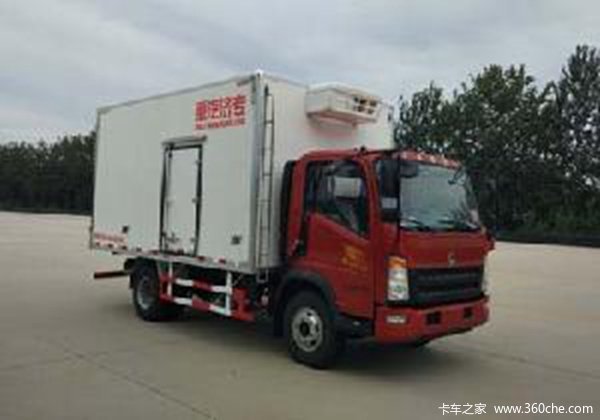 中国重汽HOWO 统帅 154马力 4X2 4米冷藏车