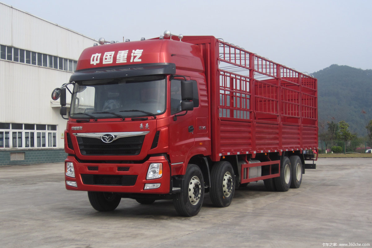 中国重汽 豪曼H5重卡 280马力 6X2 9.6米仓栅式载货车(457后桥)