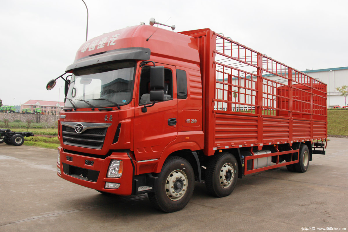 中国重汽 豪曼H5重卡 280马力 6X2 8.6米仓栅式载货车