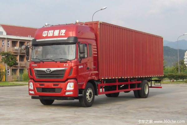 中国重汽 豪曼H5中卡 220马力 4X2 6.75米厢式载货车(ZZ5188XXYF10EB2)