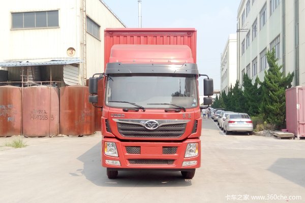中国重汽 豪曼H5重卡 340马力 8X4 9.6米厢式载货车(457后桥)(ZZ5318XXYM60EB0)