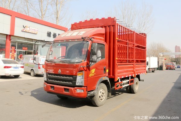 中国重汽HOWO 统帅 超能版 160马力 4.15米单排仓栅轻卡(ZZ5047CCYF341CE143A)