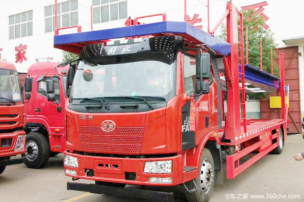 青岛解放 龙V 220马力 4X2 中置轴车辆运输车(程力威牌)(CLW5183TCLC5)
