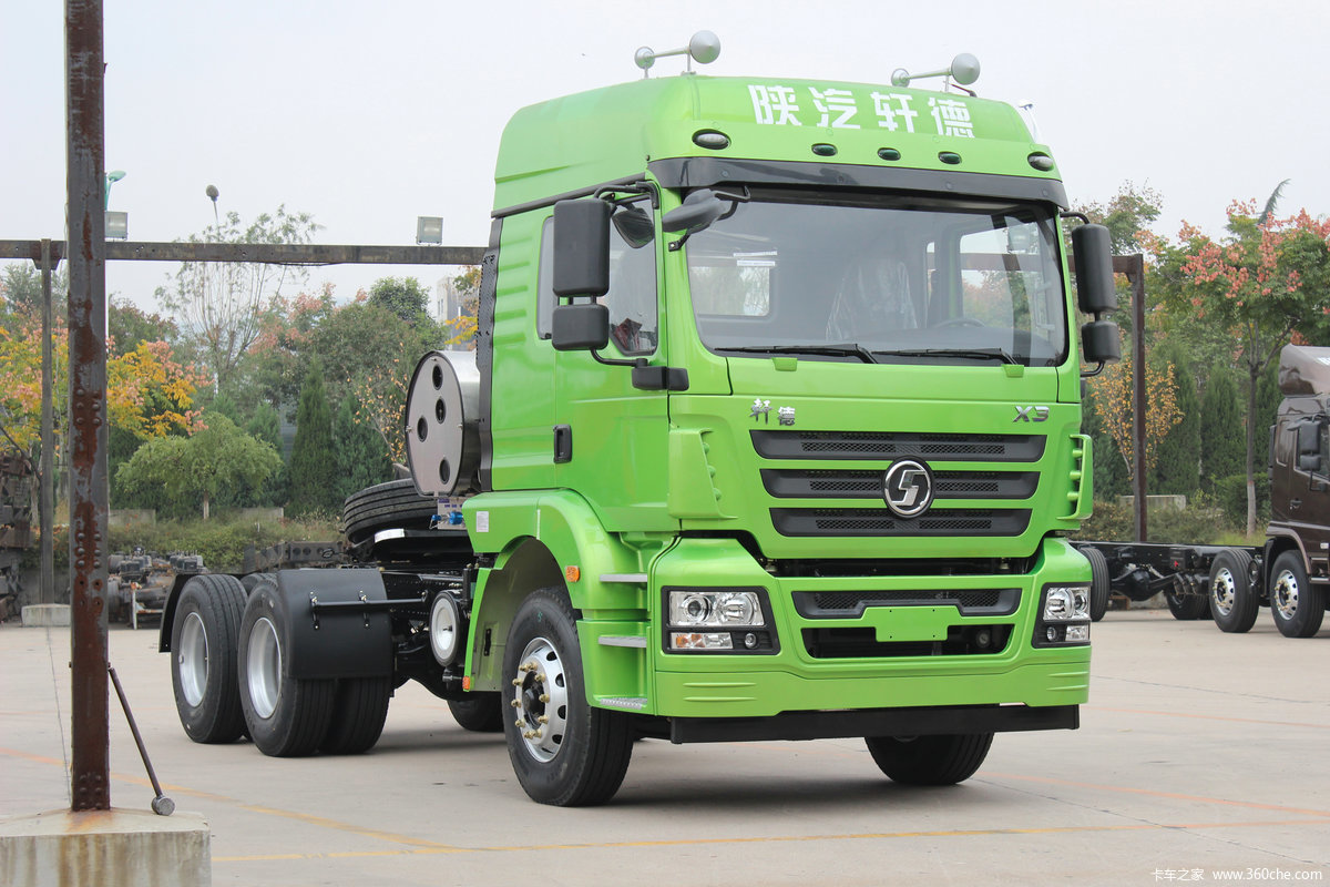 【图】陕汽商用车 轩德x3 轻量化版 375马力 6x4 lng牵引车(sx4250x3