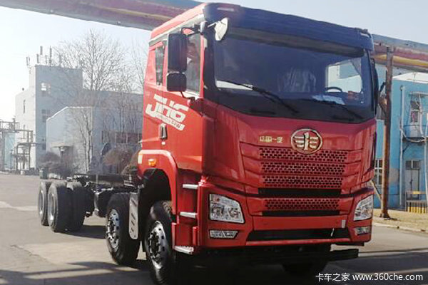 青岛解放 JH6重卡 430马力 8X4 载货车底盘(CA3310P27K15L5T4BE5A80)