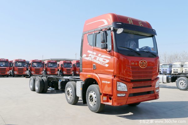 青岛解放 JH6重卡 350马力 8X4 9.5米仓栅式载货车(CA5310CCYP25K2L7T4E5A80)