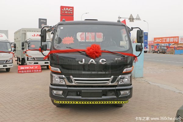 江淮 骏铃V7 156马力 4X2 4.845米排半栏板载货车(HFC1091P91K2C6V)