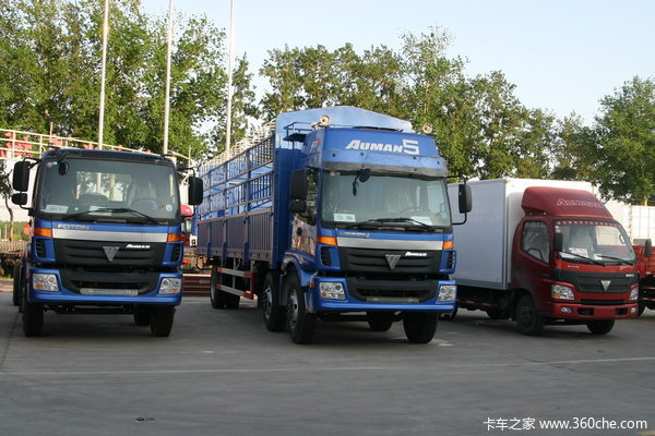 福田 欧曼ETX 5系重卡 210马力 6X2 9.6米仓栅式载货车(珀金斯)(BJ5253VMCHL-S1)