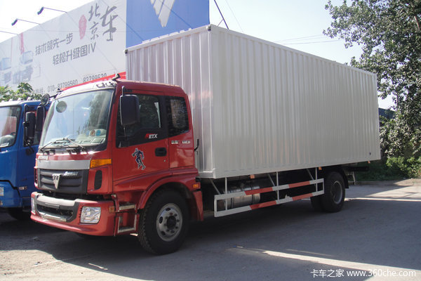 福田 欧曼ETX 3系中卡 160马力 4X2 6.5米厢式载货车(BJ5123VFCHG)