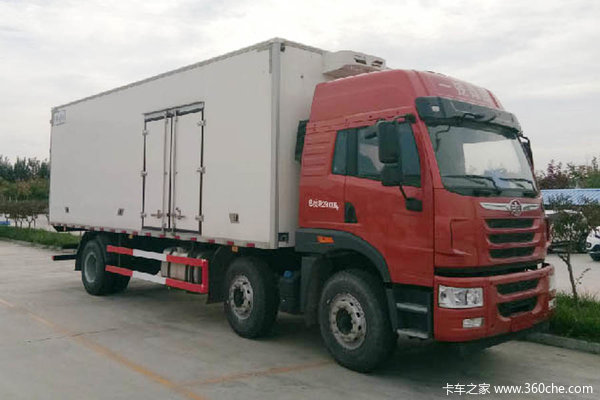 青岛解放 途V 260马力 6X2 7.7米冷藏车(CA5250XLCP1K2L5T3E5A80)