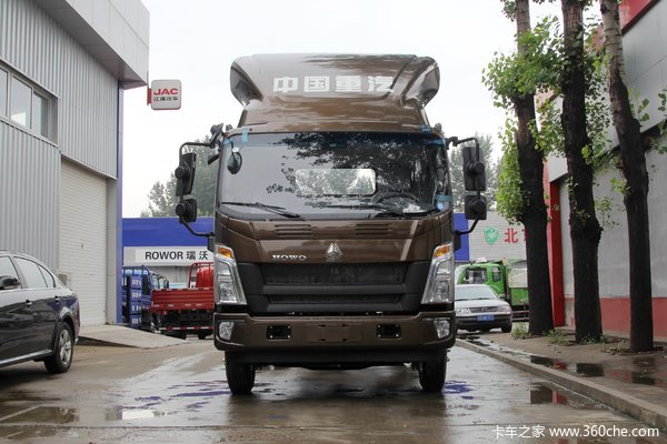 中国重汽HOWO 统帅 物流版 154马力 5.75米排半栏板载货车(ZZ1107G451CE1)