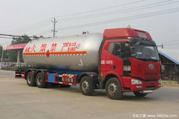 一汽解放 J6M 320马力 8X4 液化气体运输车(程力威牌)(CLW5310GYQC5)