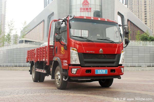 中国重汽HOWO 统帅 物流版 160马力 5.5米单排栏板载货车(ZZ1107G421CE1)