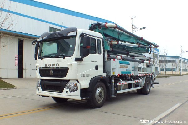 中国重汽 HOWO 280马力 4X2 33米混凝土泵车(森源牌)(SMQ5202THB)