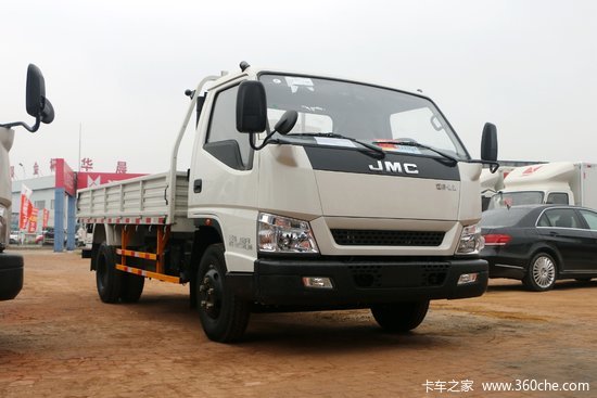 江铃新款顺达宽体116马力41米单排栏板轻卡国六jx1062tg26