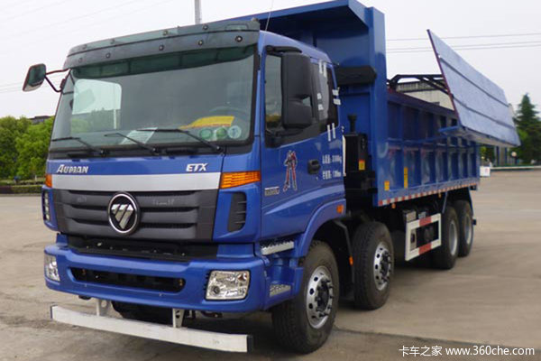 福田 欧曼ETX 9系重卡 380马力 8X4 9.5米LNG自卸车(BJ3313DMPCJ-XB)
