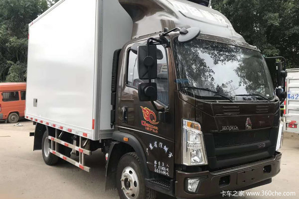中国重汽HOWO 统帅 141马力 4X2 4.1米冷藏车(ZZ5047XLCF341CE145)
