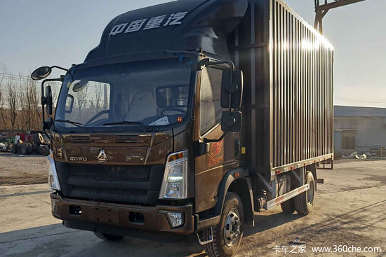 中国重汽howo统帅物流版160马力515米单排厢式轻卡zz5107xxyg421ce1