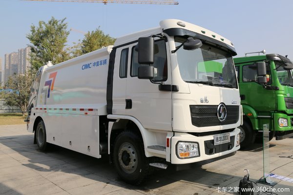 陕汽重卡 德龙L3000 4X2 8.32米纯电动压缩式垃圾车(SX5187ZYSLF451BEV)218.5kWh