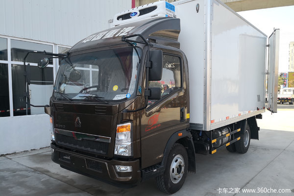 中国重汽HOWO 悍将 物流版 143马力 4X2 4米冷藏车(ZZ5047XLCF3315E145)