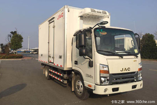 江淮 帅铃Q3 120马力 4.015米单排冷藏车(HFC5041XLCP73K2C3V)
