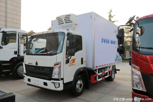 中国重汽HOWO 悍将 170马力 4X2 4.1米冷藏车(国六)(ZZ5047XLCG3315F145)