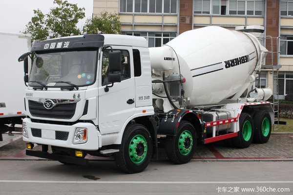 中国重汽 豪曼H5 340马力 8X4 7.99方混凝土搅拌车(ZZ5318GJBM60EB0)