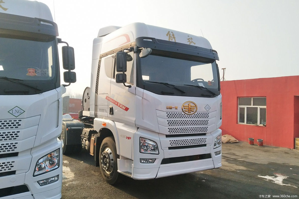 【图】青岛解放 jh6重卡 430马力 6x4 lng危险品牵引车(ca4250p25k27