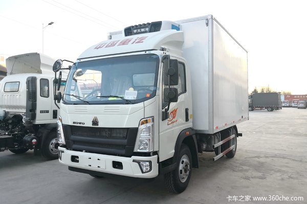 中国重汽HOWO 悍将 160马力 4X2 4.1米冷藏车(ZZ5047XLCH3315F145)