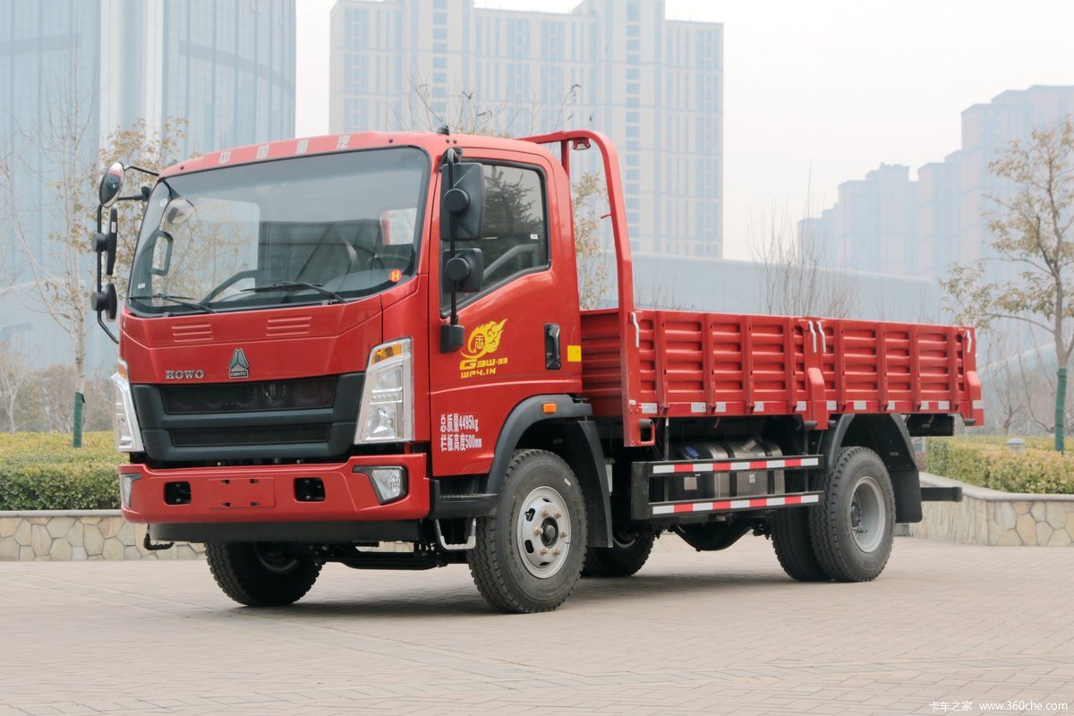 中国重汽HOWO 悍将 2019款 156马力 4.165米单排栏板轻卡