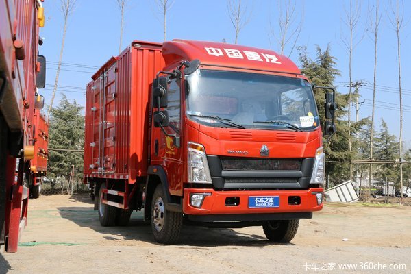 中国重汽HOWO 悍将 156马力 4.15米单排厢式轻卡(ZZ5087XXYG3315E183)