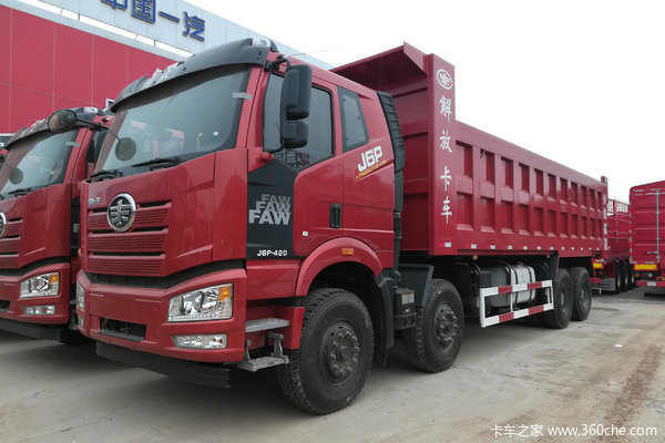 一汽解放 J6P重卡 420马力 8X4 8.2米自卸车(CA5310ZLJP66K24L6T4AE5)