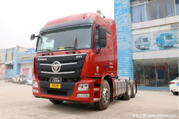 福田 欧曼GTL 6系重卡 超重载 490马力 6X4牵引车(带取力器)(BJ4259SNFKB-AA)