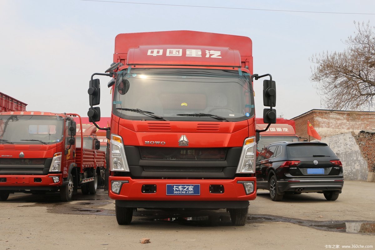 中国重汽HOWO 统帅 2019款 190马力 5.2米排半仓栅载货车(国六)
