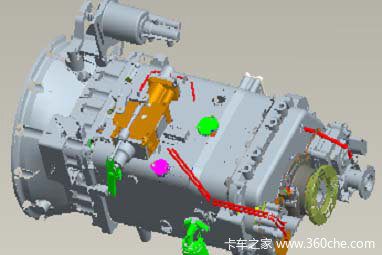 中国重汽HW19712C 12挡 手动变速箱