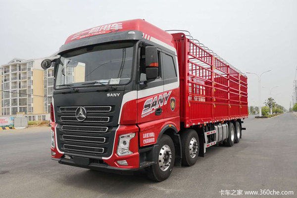 三一集团 峻岭版 430马力 8X4 9.5米仓栅式载货车(HQC5310CCY5GE1B)