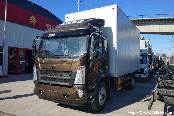 中国重汽HOWO 悍将 物流版 170马力 4X2 5.4米单排冷藏车(ZZ5107XLCG421CE199)