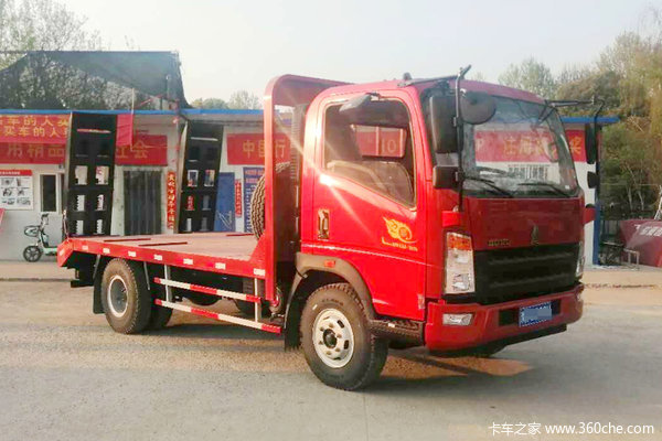 中国重汽HOWO 悍将 160马力 4X2 平板运输车(国六)(8档)(ZZ5047TPBH3315F145)