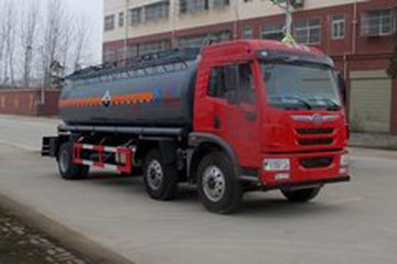 青岛解放 龙V 220马力 6X2 腐蚀性物品罐式运输车(程力威牌)(CLW5257GFWC5)